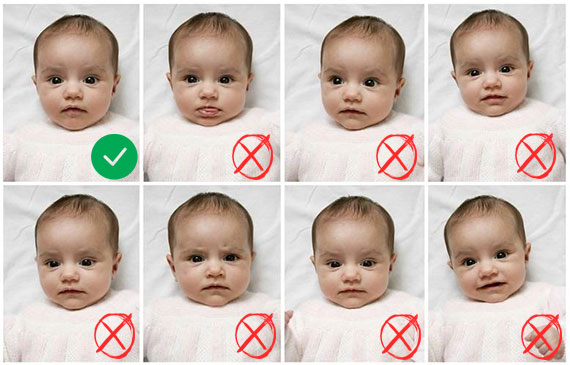 right and wrong baby visa photo examples